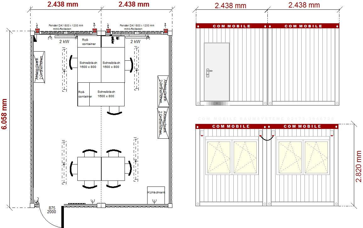 Mietcontainer-Büro